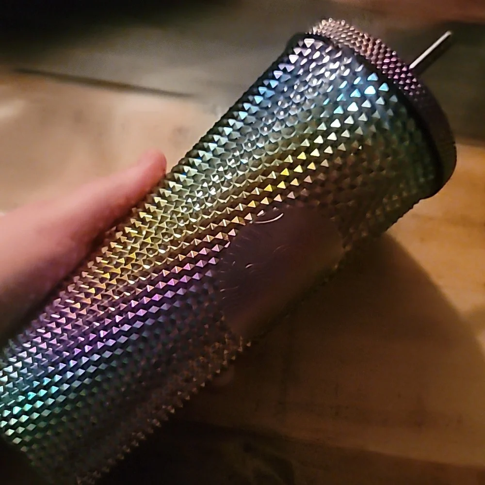 Starbucks Halloween 2023 Oil Slick Rainbow Iridescent Tumbler Venti Sized - Picture 2 of 10